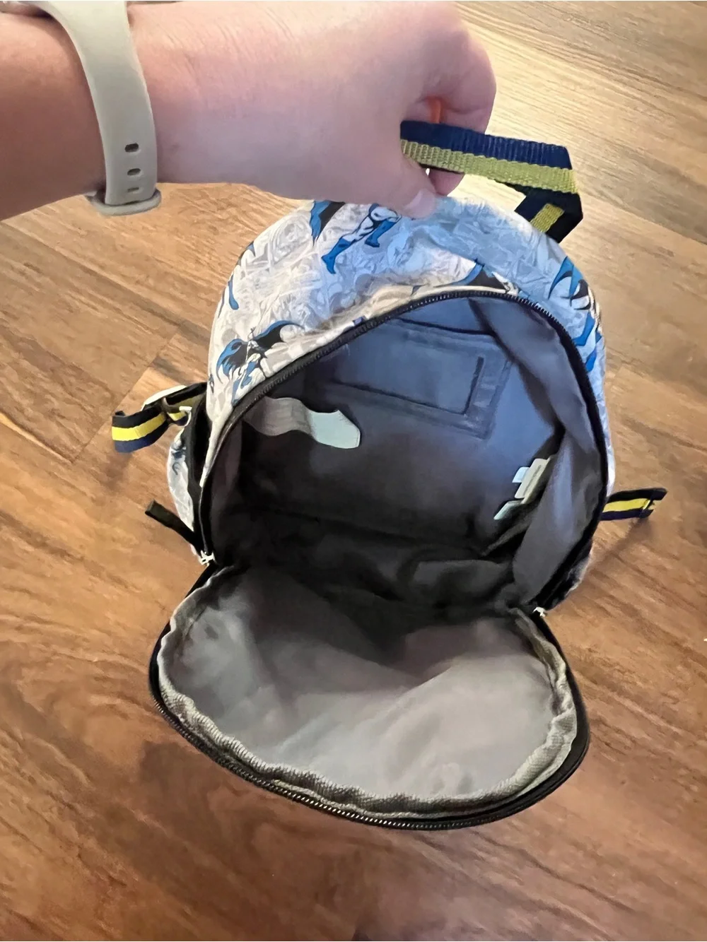Pottery Barn Kids Gray and Blue Batman Mini Backpack